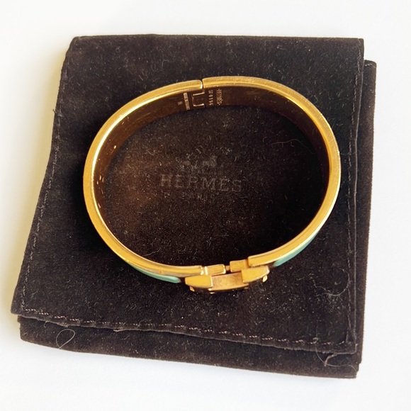 Hermes Clic H Bracelet - Blue, 18K
Rose Gold-Plated Bangle, Bracelet - Picture 13 of 16